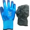 Guantes de polar con forro de invierno, resistentes al frío, cálidos, para almacenamiento en frío, doble capa, tipo pala, impermeables, anti-punción, anticongelantes para matar peces, jardinería