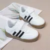 Plantilla para Zapatos de Niños Medianos y Grandes Velcro Zapatos Deportivos Zapatos Blancos para Niños Niños Niñas Primavera y Otoño Nuevos Zapatos Casuales Suaves