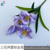 Tulipa Florida de Três Flores e Duas Hastes Tulipa Florindo com Cinco Flores Decoração para Sala de Estar de Casa Flor Artificial Flor para Arranjo de Casamento Flor de Seda