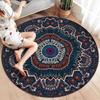 Alfombra Redonda Simple Moderna Sala de Estar Mesa de Café Felpudo Hogar Terciopelo de Cristal Cojín para Silla de Ordenador Cesta Colgante Vestidor Felpudo