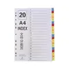 Papel con Paginación, Papel Clasificador de Hojas Sueltas, Papel Índice, 50 Páginas, 100 Páginas, A4, Plástico Gris Colorido, Separadores de Papel de 11 Agujeros