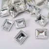 K9 Celebridade da Internet Nail Art Pedrarias Super Brilhantes Cristal Branco Transparente Fundo Pontiagudo Coração de Cristal Quadrado Gordo Decorações para Unhas Pedras Irregulares Grandes Atacado