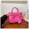 Bolso Cuadrado Pequeño Elegante con Resorte de Lazo, Estilo Dulce y Fresco, Bolso de Hombro Único, Bolso Cruzado, Bolso Simple Transfronterizo para Mujer