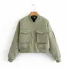 Otoño 2022 Nuevo Y2K para mujer estilo europeo y americano moda urbana chaqueta bomber más abrigo corto de algodón al por mayor