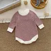 Nuevo mameluco para niño para otoño e invierno, tejido 100% algodón puro, ropa de bebé a rayas para niños y niñas, en stock