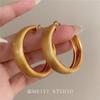 Pendientes de Aro de Metal Retro de Gama Alta Trefilados Pendientes de Lujo Sencillos AliExpress Comercio Exterior Nuevos Pendientes de Moda Versátiles