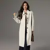 Novedad Otoño e Invierno Ropa Exterior de Cachemir Ropa Exterior de Lana Amplia Extendida 1801 Ropa Exterior de Cachemir Cuello Alto Suave 25 Años