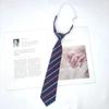 Corbata Azul Estilo Universitario jk Camisa Holgada Sin Golpes Accesorios Ropa Académica Rayada Japonesa Corbata de Lazo Mano Femenina Golpea Masculino dk