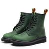 Botas Martin 1460 Crazy Horse Rojas de Caña Alta para Mujer, Botines Clásicos Retro de Estilo Británico, Botas de Cuero Genuino para Hombre y Mujer, Punta Redonda Tendencia