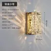 Lámpara de Pared de Cristal de Acero Inoxidable Lámpara de Mesita de Noche para Dormitorio Color Cromo Plateado Atenuación de Tres Colores Incluye Fuente de Luz GLED - Estilo V Bauhaus Hierro