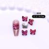 Rosa Vermelho Fundo Pontiagudo Formato Especial Nail Art Diamante Flash Diamante Quadrado Gordo Coração Strass de Vidro Borboleta Diamante Joias Acessórios para Unhas
