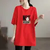 Camiseta de Manga Corta Talla Grande para Mujer, Verano Holgada, Estilo Coreano Adelgazante, Top Versátil de Longitud Media que Cubre las Caderas, Vestido Camiseta