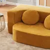 Sofá de Tecido Sala de Estar Apartamento Pequeno Aluguel Sofá Reclinável Individual e Duplo Montagem Sofá-Cama Dobrável de Uso Duplo Integrado