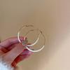 Brincos geométricos de óleo gota agulha de prata feminina moda design europeu e americano sentido Internet celebridade temperamento novos brincos personalizados atacado