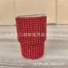 Vaso de Licor Mini de Lujo con Pedrería, Taza de Café Estilo Italiano con Estampado de Leopardo, Vaso con Popote de Acero Inoxidable, Vaso para Agua