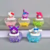 Botella de arena movediza creativa DIY Campana de viento aceite luminoso flotante llavero bolsa Colgante de coche pequeño regalo fabricante