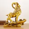 Nuevos Adornos de Oveja de Latón con los Doce Signos del Zodiaco, Adornos de Tres Ovejas Completamente de Cobre, Adornos Grandes de Cabra de Cobre