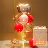 Decoraciones de Globos Flotantes de Mesa y Piso con Tema de Cumpleaños Feliz Cumpleaños para la Fiesta de Primer Cumpleaños de Niños, Decoraciones Brillantes