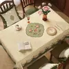 Toalha de Mesa de Luxo Leve de Alta Qualidade Impermeável e à Prova de Óleo Estilo Retro Americano Dopamina Tapete para Mesa de Jantar Estilo Ins Toalha de Mesa para Mesa de Centro