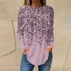 2023 Europeo y Americano Amazon otoño e invierno Nuevo suéter de camisa de manga larga estampada ropa de mujer AliExpress casual cuello redondo manga larga