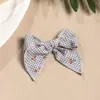 Pasador de Pelo a Cuadros Retro con Lazo para Niña, Pasador Superior para Media Cola de Caballo con Estampado de Cereza, Pasador de Bola, Accesorios para el Cabello para Niños