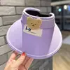 Sombrero de Sol de Verano para Niños con Cara de Oso de Dibujos Animados y Ala Ancha, Sombrero de Sol para Niños y Niñas, Sombrero de Sol para Protección UV al Aire Libre