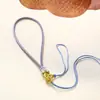 Nudo de Flor de Durazno Tejido Cuerda para Teléfono Móvil Accesorios DIY Colgante Cordón Cuerda Simple Retro Cuerda para Muñeca Colgante para Teléfono Móvil