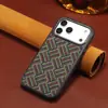 Funda Protectora de Cuero Estilo Bordado Popular Magnética Inalámbrica Adecuada para iPhone 18 Pro Max Apple 17