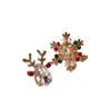 Pendientes de Navidad Pendientes de Copo de Nieve y Alce de Otoño e Invierno Pendientes Populares de Nicho Únicos para Mujer Pendientes de Lujo Ligero de Gama Alta Venta al por Mayor