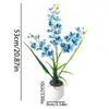 27 orquídeas Phalaenopsis artificiales en un arreglo de bonsái falso para decoración de restaurantes y hoteles, plantas en maceta de flores artificiales creativas para decoración de escritorio de oficina, adornos de flores artificiales