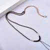 Lanyard para collar hecho a mano de fábrica longitud ajustable joyería colgante de jade cuerda tejida cadena para la clavícula
