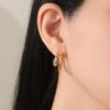 Aretes de Serpiente Corindón Rojo Incrustado con Oro Real Chapado Hebilla de Oreja de Serpiente Año de la Serpiente Nuevo Estilo Moda para Mujer Aretes Versátiles