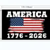 Bandera de Fondo para Cumpleaños del 250 Aniversario Americano Transfronteriza Bandera de Jardín 1776-2026 Bandera Decorativa del Día de la Independencia