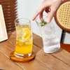 Taza de Café de Estilo Escandinavo Informal, Taza de Jugo, Taza Creativa de Media Luna, Vaso de Vidrio Doméstico para Agua, Taza para Bebidas