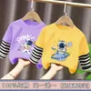 Camiseta de manga larga a rayas de algodón puro para niño, estilo dos piezas falsas, ropa de otoño, nuevo modelo primavera y otoño 2026, camiseta básica para niño pequeño