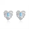 Pendientes de Plumas de Nicho Diseño de Alta Gama Pendientes de Piedra Natural Cepillada Amatista Citrino Plata de Ley S925