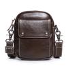 Bolso Luojia de piel auténtica para hombre, sencillo, de gran capacidad, bandolera de piel de vacuno con capa superior, para teléfono móvil