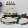 Plato de porcelana de imitación A5 Xia he, plato de plástico, plato de pescado, vajilla de melamina, plato ovalado, plato de melamina engrosada