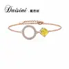 Daisi Ni Joyería Transfronteriza Nueva y Colorida de Moissanita Pulsera Geométrica Delgada de Moda Ajustable Venta al por mayor de fábrica