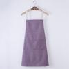 Delantal de cocina, moda para el hogar, impermeable, a prueba de aceite, de algodón y lino, para adultos, sencillo y bonito, para el cuello, para restaurante, ropa de trabajo