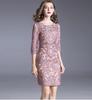 Pedido para Venta al por Mayor de Ropa Nueva de Otoño e Invierno Europea y Americana de Tallas Grandes para Atuendos de Boda de Madres, Vestidos de Manga Larga para Mujeres de Mediana Edad y Mayores