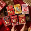 Sobres Rojos Personalizados Creativos Estilo Japonés Dibujos Animados Venta al por Mayor Personalizados Creativos Nuevo Modelo 2027 Efecto 5D Piel Sintética Paquetes Rojos
