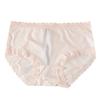 Calzoncillos de Mujer de Encaje Sexy con Costuras de Satén de Lujo Ligero Entrepierna de Seda de Morera Transpirable Cómodo Ropa Interior de Malla Hueca para Mujeres