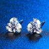 S925 prata moissanite anel de moinho de vento brincos coreano simples brincos requintados personalidade de Natal ins brincos de jóias