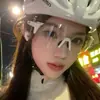 Óculos de Ciclismo Fotocromáticos com Armação Branca Dia e Noite Universais para Exterior Bicicleta Montanhismo Anti-UV Homens e Mulheres Lazer