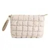 Bolsa de maquillaje nube, color sólido, gran capacidad, bolsa de almacenamiento para artículos de tocador y cosméticos, bolsa de mano portátil para guardar brochas, bolsa de maquillaje