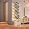 Estantería Sencilla de Pie Estante de Almacenamiento Sala de Estar Forma de Árbol Librería Pequeña Hogar Montado en Pared Gabinete de Almacenamiento Multicapa para Espacios Estrechos