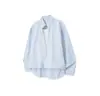 Camisa a Rayas Falsa de Dos Piezas para Hombre Manga Larga Holgada 2026 Otoño Invierno Estilo Coreano Moderna Versátil Chaqueta Camisa de Cuello V