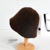 Novo Chapéu de Pescador de Lã Quente Outono e Inverno para Afinar o Rosto Feminino, Chapéu de Pescador A-Line à Prova de Frio para Exterior, Chapéu Cloche Estilo Japonês