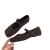 Primer Encuentro Temporada Planos Estilo Coreano Mary Jane Zapatos de una Sola Hebilla Zapatos de Mujer 2026 Nuevo Otoño/Invierno Negro Suave Versátil
